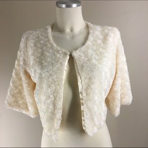 Foux fur shawl cardigan